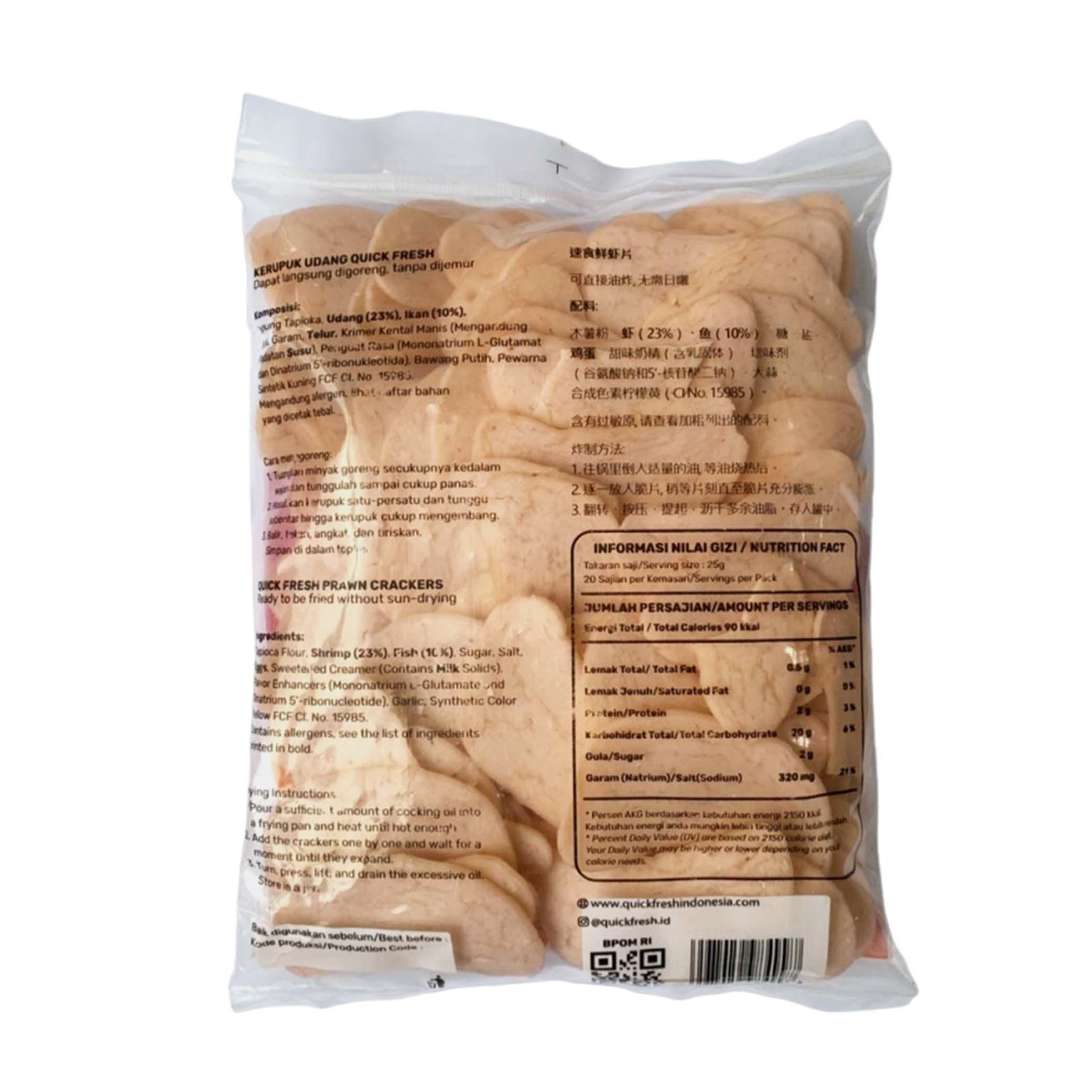 Quick Fresh Kerupuk Udang – Shrimp Crackers (500 g) - Oval Inter Buana Mandiri
