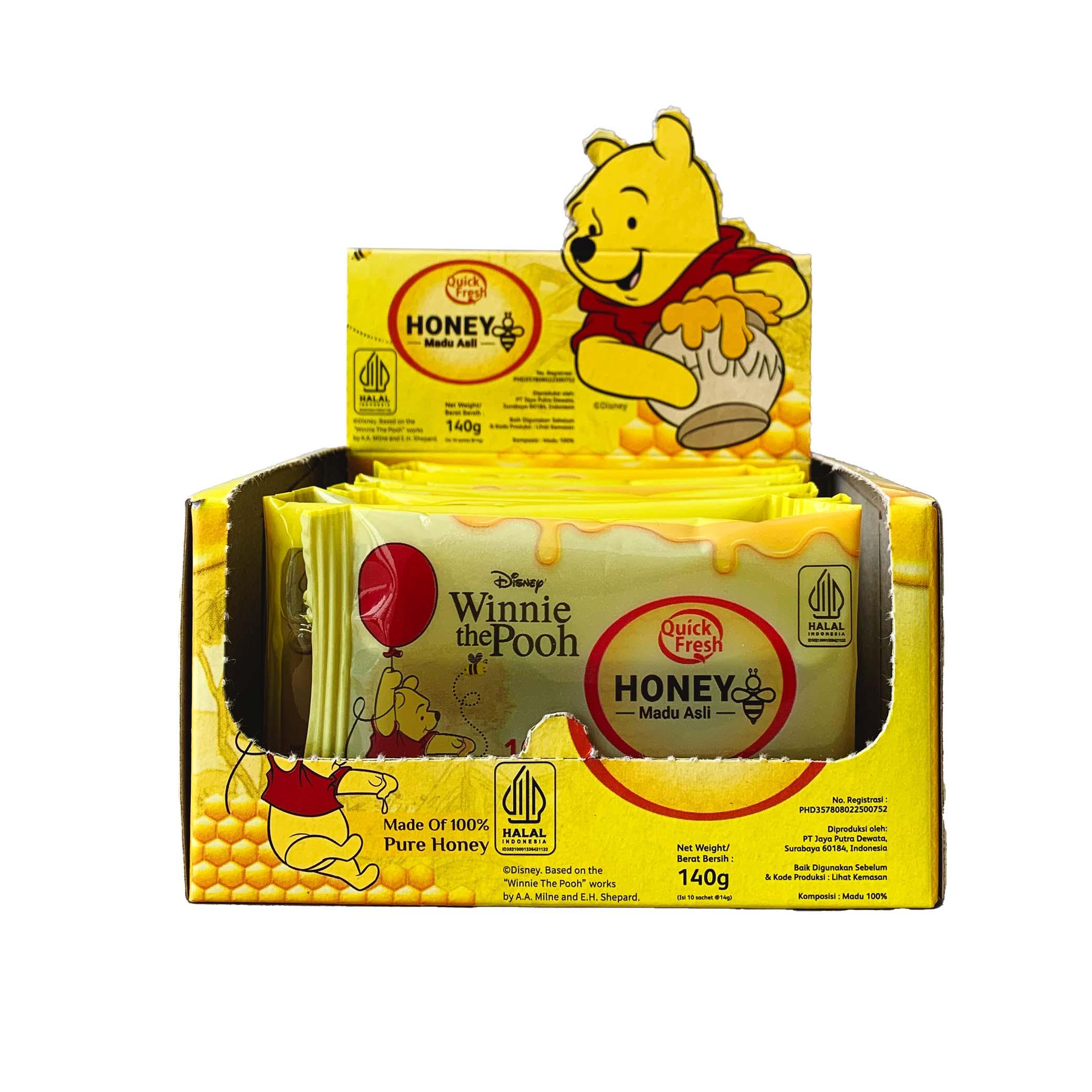 Quick Fresh Honey Winnie The Pooh 140g (isi 10 sachet) Inter Buana Mandiri