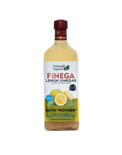Dehealth Supplies Finega Lemon Vinegar 1000ml Inter Buana Mandiri