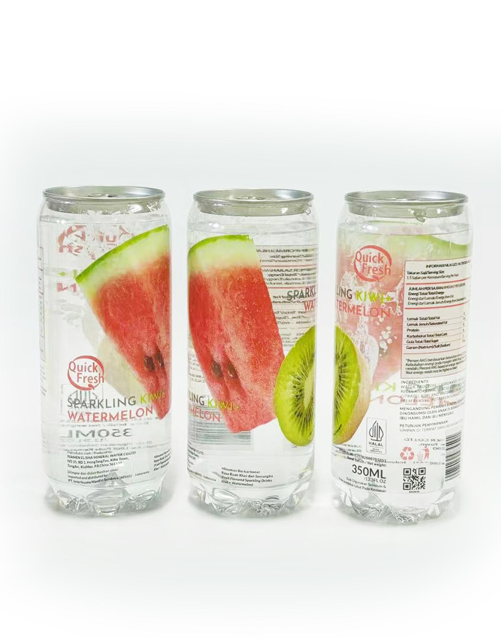 Quick Fresh Fruit Sparkling Drink Kiwi + Watermelon Inter Buana Mandiri