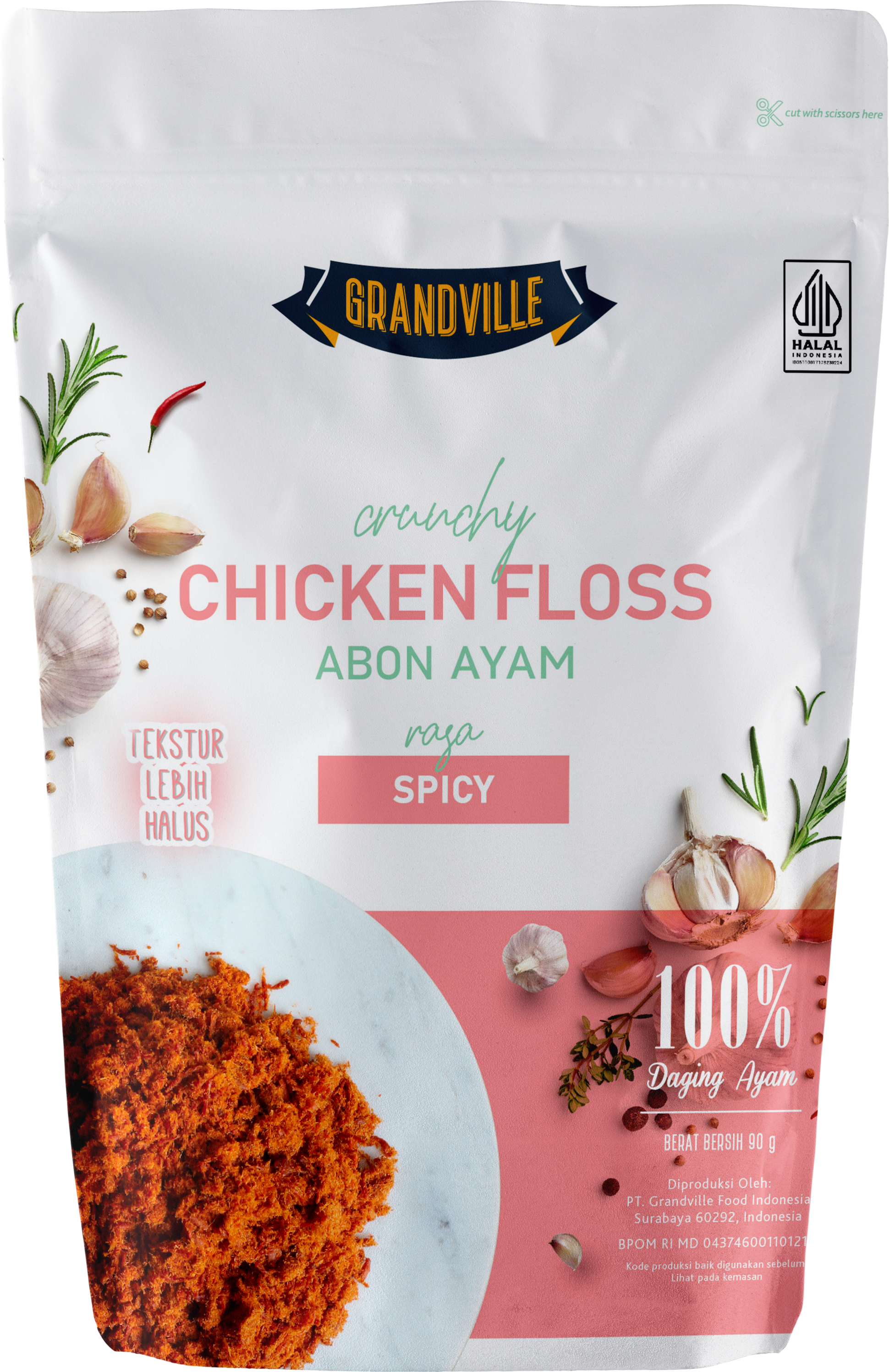 Chicken Floss Spicy 90g Inter Buana Mandiri