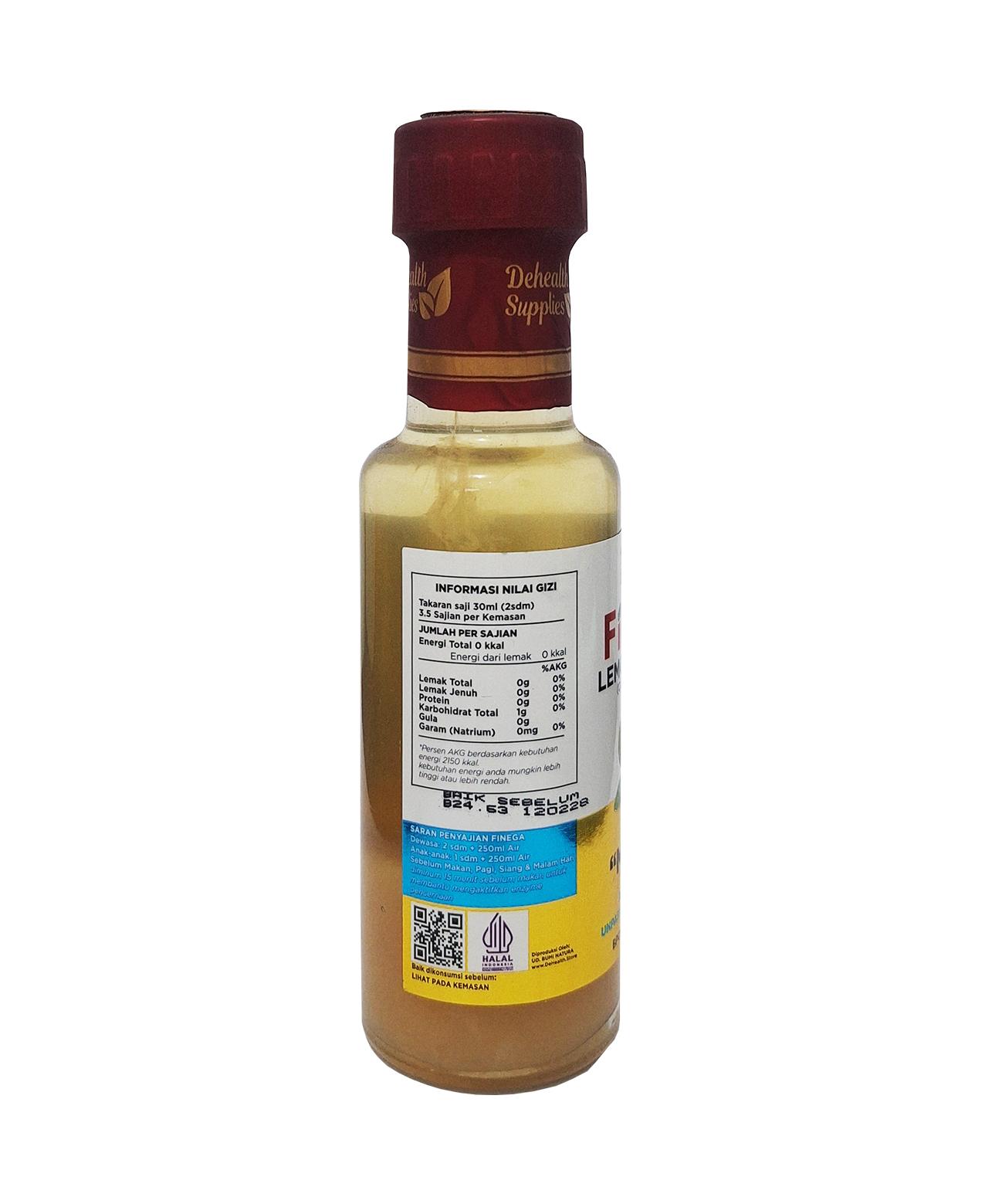 Dehealth Supplies Finega Lemon Vinegar 100ml Inter Buana Mandiri